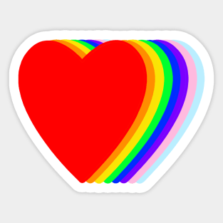 Pride Love Hearts Sticker